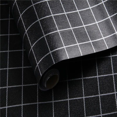 3d Pvc Modern Design Waterproof Wallpaper Stripes Plaid Pattern for Home Decoration