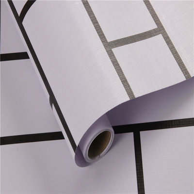 Dekorasi Apartemen 0.45m*10m Waterproof 3D Brick PVC Wallpaper Back dengan Glue Rolls