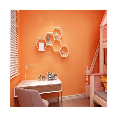 Self-adhesive Waterproof Solid Color Refurbished Stickers Decoration Wall Sticker in Orange Color Affordable and Durable