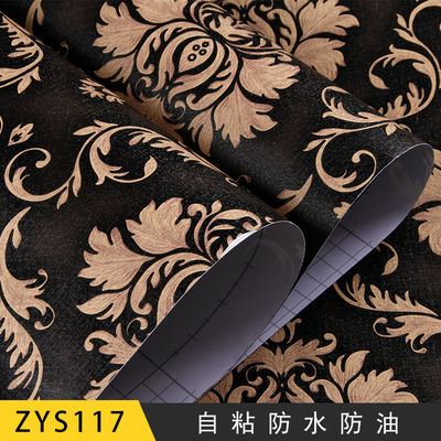 45cm Lebar Wallpaper Mewah untuk Rumah Modern Dekoratif 3D Vinyl Waterproof Dinding Kamar Tidur