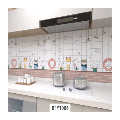 Waterproof Peel and Stick Wall Tile Sticker untuk Dapur Backsplash Dekorasi Pola Geometri Isolasi Panas