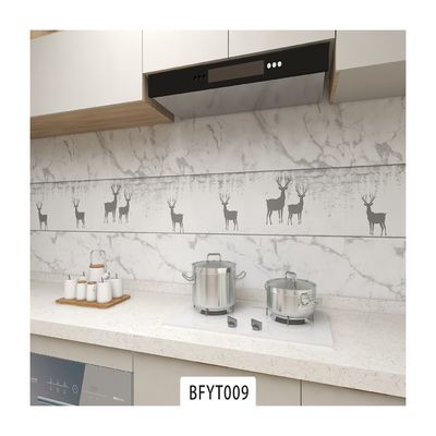 Modern Design Self-Adective Aluminium Foil Wallpaper untuk Dapur Waterproof dan Smoke Proof Wall Beautification