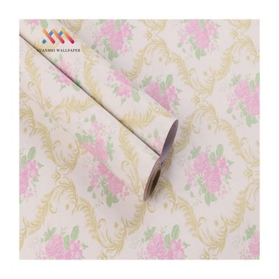 ECO-Friendly Function Waterproof 45cm Width PVC Wallpaper Sticker with Self Adhesive Flower