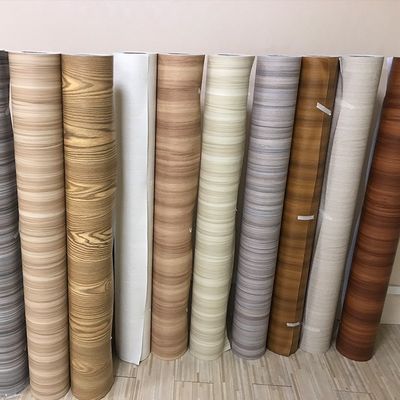Vacuum Press Decorative Furniture Film Embossed PVC Self Adhesive Foil
