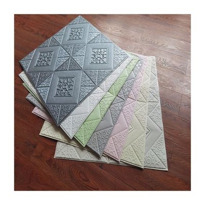 Phòng ngủ 3D PE Foam Wallpaper 70 * 70cm 5mm Foam Wall Stickers 3D Wallpaper
