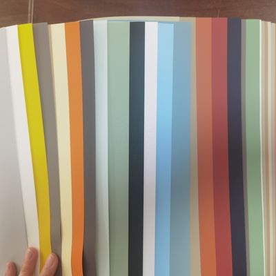 Orange Beige Graphic PVC Laminated Film Mildewproof Adhesive PVC Film
