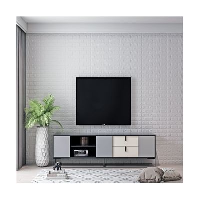 Soft Packages Design Style Waterproof Moistureproof 3D PE Foam Brick Wall Sticker 10mm Thick White Color Wall Decor Wallpaper