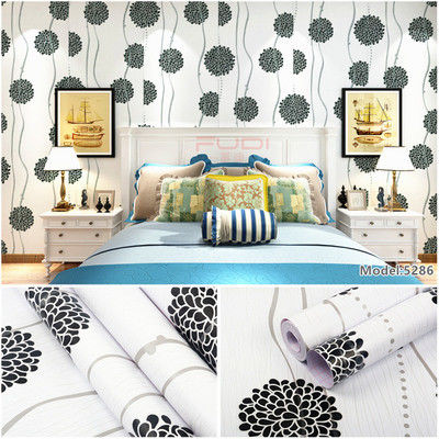 45cm Width Luxury Wallpaper for Modern Home Decorative 3D Vinyl Waterproof Bedroom Wall