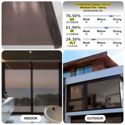 Static Building One-Way Mirror Window Tint UV Sun Blocking and Waterproof Decorative Solar Film for Home Office Window